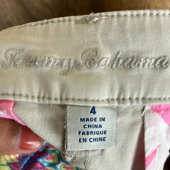 Tommy Bahama Womens Shorts Beige Midi Chino Island Life Stretch 4 - Picture 4 of 11